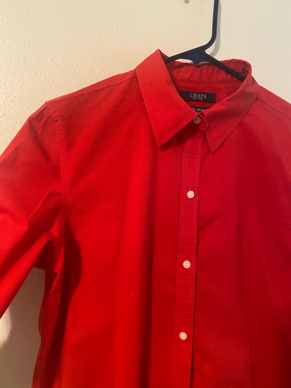 Chaps no iron Ladies Orange Large Button-Down Dress Shirt